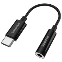 imoshion AUX-Adapter – USB-C auf 3,5 mm/Audio-Klinkenadapter – USB-C Stecker auf AUX-Buchse – Schwarz