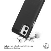 imoshion Brushed Back Cover für das Motorola Moto G73 - Schwarz