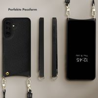 Selencia Nova HandyHülle mit Kordel und Kartenhalter Samsung Galaxy A37 (5G) - Schwarz