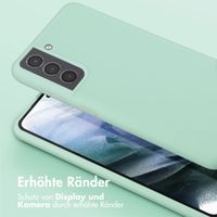 Selencia SilikonHülle mit abnehmbarem Band Samsung Galaxy S21 - Türkis