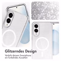 imoshion Sparkle Back Cover mit MagSafe Samsung Galaxy S25 Edge - Transparent