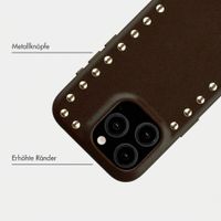 Selencia Studs Backcover mit MagSafe Apple iPhone 15 Pro - Cacao Crush