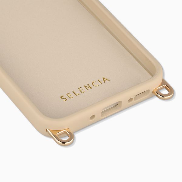 Selencia Rivièra Backcover mit MagSafe mit abnehmbaren Haken Samsung Galaxy A36 / A56 - Milky Latte
