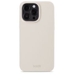 Holdit Silicone Case für das iPhone 15 Pro Max - Light Beige