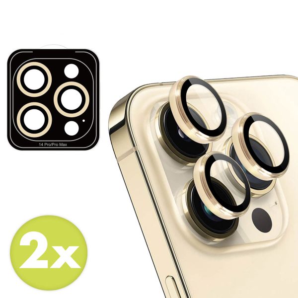 imoshion ﻿2er-Pack Objektivschutz für Kamera für das Apple iPhone 14 Pro / 14 Pro Max - Gold