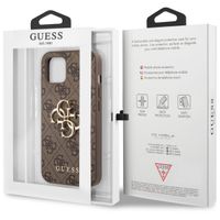Guess 4G Metal Logo Back Cover Apple iPhone 13 Mini - Braun