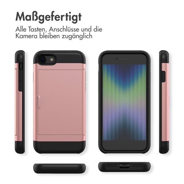 imoshion Backcover mit Kartenfach für das iPhone SE (2022 / 2020) / 8 / 7 - Rose Gold