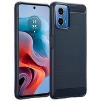 imoshion Brushed Back Cover Motorola Moto G34 - Dunkelblau