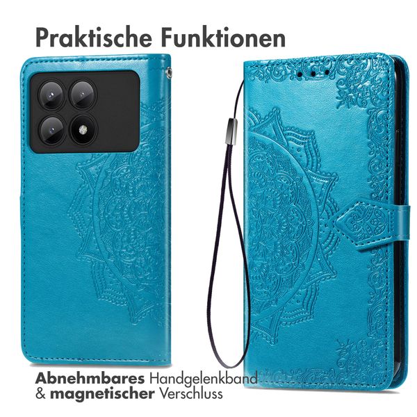 imoshion Mandala Klapphülle Xiaomi Poco X6 Pro - Türkis