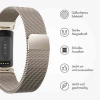 imoshion Magnetisches Milanaise Armband für das  Fitbit Charge 5 - Größe S - Starlight