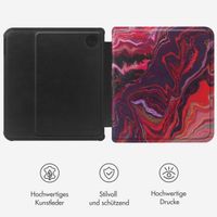 Selencia Vivid Klapphülle für das Kobo Libra Colour - Marble Purple