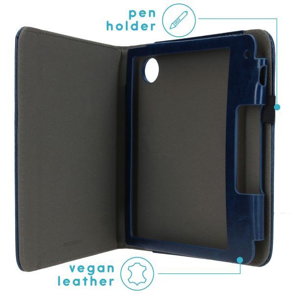 imoshion Vegan Leather Klapphülle Tolino Vision 6 - Dunkelblau