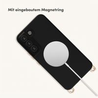 Selencia Rivièra Backcover mit MagSafe mit abnehmbaren Haken Samsung Galaxy S22 - Velvet Black