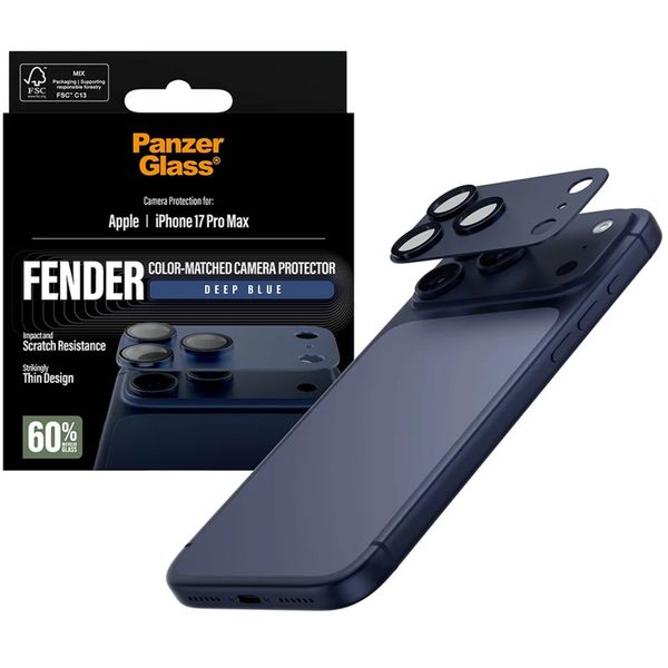 PanzerGlass Fender Kameraschutz für das iPhone 17 Pro Max - Deep Blue