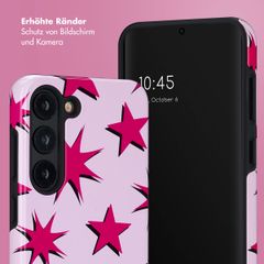 Selencia Vivid Back Cover Samsung Galaxy S23 - Stars Rubine Red Light Pink