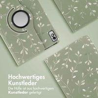imoshion 360° drehbare Design Klapphülle Lenovo Tab M10 5G - Green Flowers