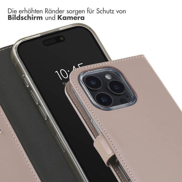 Selencia Echtleder Klapphülle Apple iPhone 16 Pro - Dusty Pink