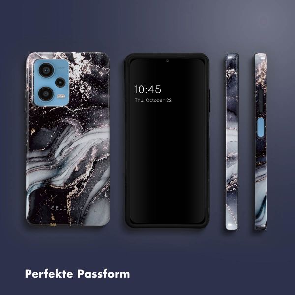 Selencia Vivid Back Cover Xiaomi Redmi Note 12 Pro (5G) - Chic Marble Black