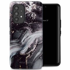 Selencia Vivid Back Cover für das Samsung Galaxy A53 - Chic Marble Black