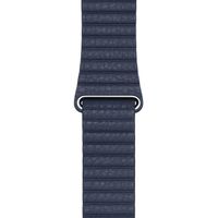 Apple ﻿Lederarmband für Apple Watch Series 1 bis 10 / SE / Ultra (2) (44/45/46/49 mm) - Größe L - Diver Blue