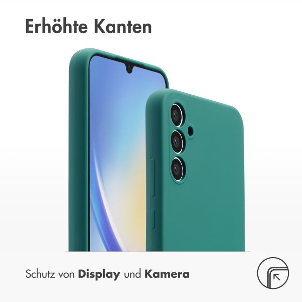 Accezz Liquid Silikoncase für das Samsung Galaxy A34 (5G) - Forest Green