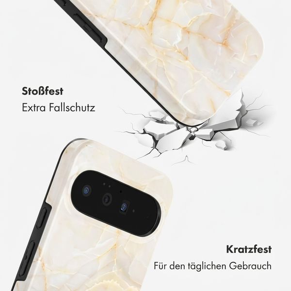 Selencia Vivid Rückabdeckung mit MagSafe Google Pixel 11 Pro - Golden Beige Marble