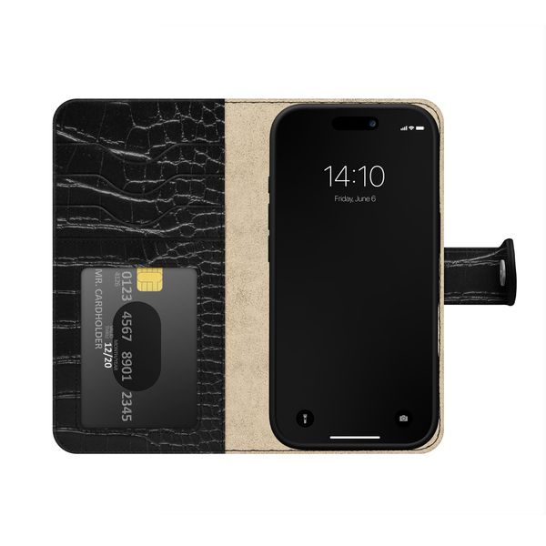 iDeal of Sweden Magnet Wallet+ Klapphülle Apple iPhone 18 Pro Max / 17 Pro Max - Black Croco
