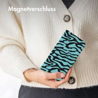 imoshion ﻿Design Klapphülle für das Samsung Galaxy A14 (5G/4G) - Black Blue Stripes