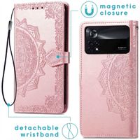 imoshion Mandala Klapphülle Xiaomi Poco X4 Pro 5G - Rosé gold