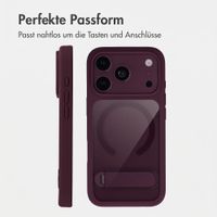 Accezz Hold Backcover mit MagSafe Apple iPhone 18 Pro / 17 Pro - Dark Cherry