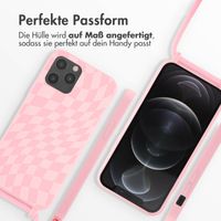 imoshion Silikonhülle design mit Band für das iPhone 12 (Pro) - Retro Pink