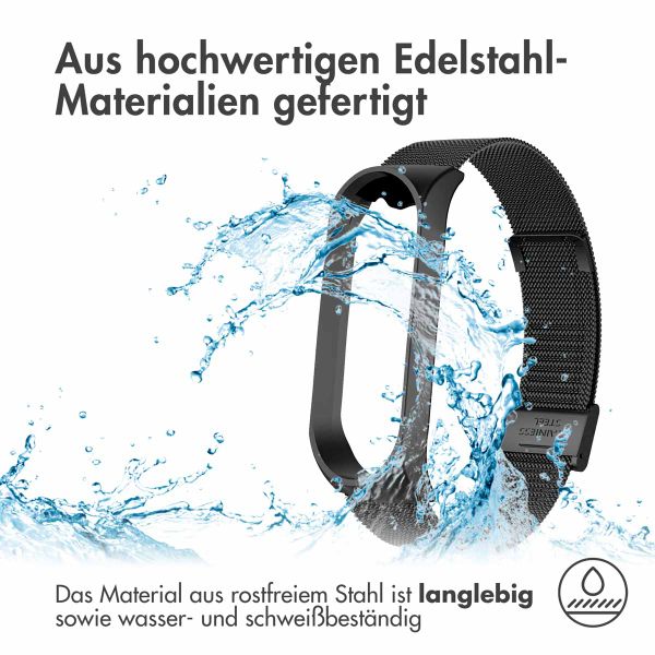 imoshion Milanaise Faltarmband für Xiaomi Mi Band 7 - Schwarz