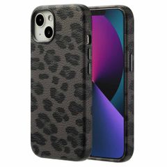 Selencia Sabi Backcover Leopardenmuster mit MagSafe Apple iPhone 13 - Midnight Black