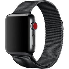 WiWu Milanaise-Armband für das  Apple Watch Series 1 t/m 9 / SE (38/40/41 mm) | Series 10 / 11 (42 mm) - Schwarz
