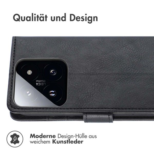 imoshion Luxuriöse Klapphülle Xiaomi 14T Pro - Schwarz