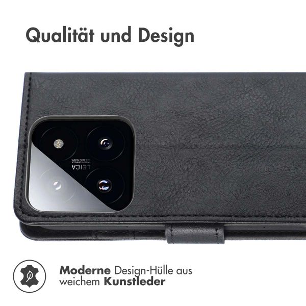 imoshion Luxuriöse Klapphülle für das Xiaomi 14T Pro - Schwarz