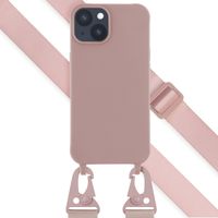 Selencia Silikonhülle mit abnehmbarem Band für das iPhone 14 - Sand Pink