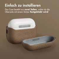Accezz Echtes Leder Case Apple AirPods Pro 3 - Taupe