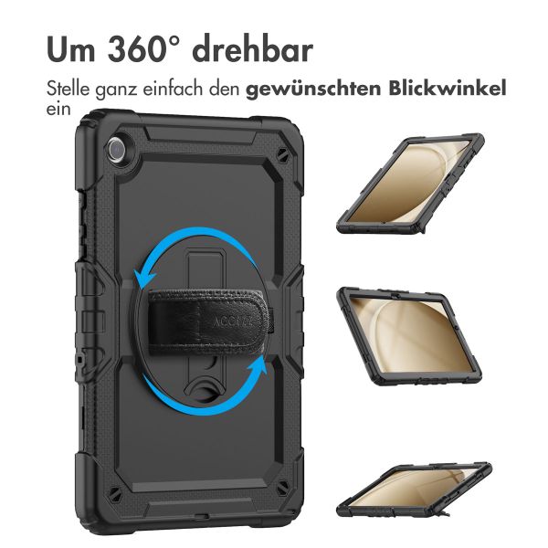 Accezz Robustes Back Cover mit Schultergurt Samsung Galaxy Tab A9 Plus - Schwarz