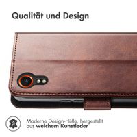 imoshion Luxuriöse Klapphülle Samsung Galaxy Xcover 5 - Dunkelbraun