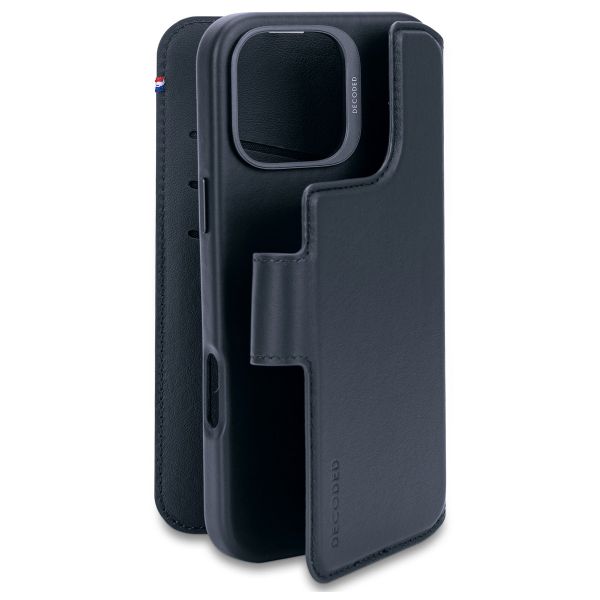 Decoded 2 in 1 Leather Klapphülle MagSafe Apple iPhone 16 Pro Max - Navy