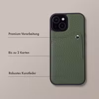 Selencia Riva Back Cover mit Kartenfach Apple iPhone 14 / 13 - Sage Green