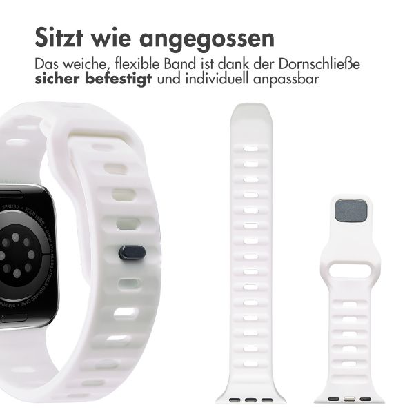 imoshion Active Sport Silikonarmband für die Apple Watch Series 1-9 / SE (38/40/41 mm) | Series 10 (42 mm) - Weiß