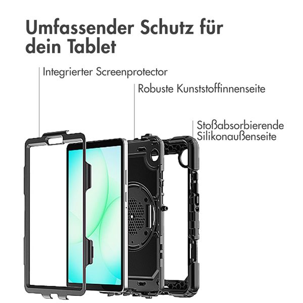 Accezz Robustes Back Cover mit Schultergurt Samsung Galaxy Tab A11 / A9 8.7 Zoll - Schwarz