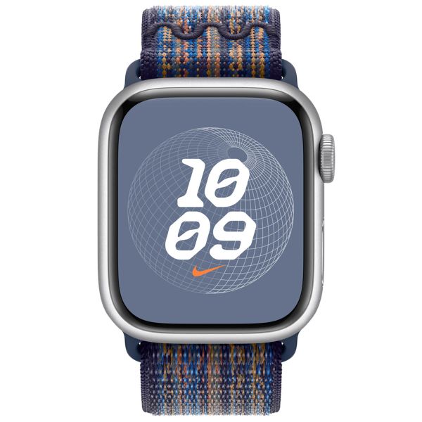 Apple Nike Sport Loop Band für die Apple Watch Series 1 bis 9 / SE (38/40/41 mm) | Series 10 (42 mm) - Game Royal/Orange