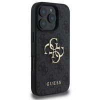 Guess 4G Metal Logo Back Cover Apple iPhone 16 Pro Max - Schwarz