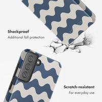 Selencia Vivid Back Cover Samsung Galaxy S21 FE - Wave Vibes Classic Blue