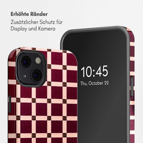 Selencia Vivid Rückabdeckung mit MagSafe Apple iPhone 13 - Check This Burgundy