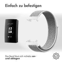 imoshion Nylonarmband für das  Fitbit Charge 3 / 4 - Hellgrau