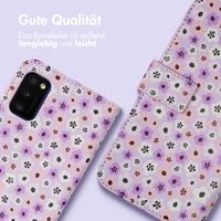 imoshion ﻿Design Klapphülle für das Samsung Galaxy A41 - Purple Flowers